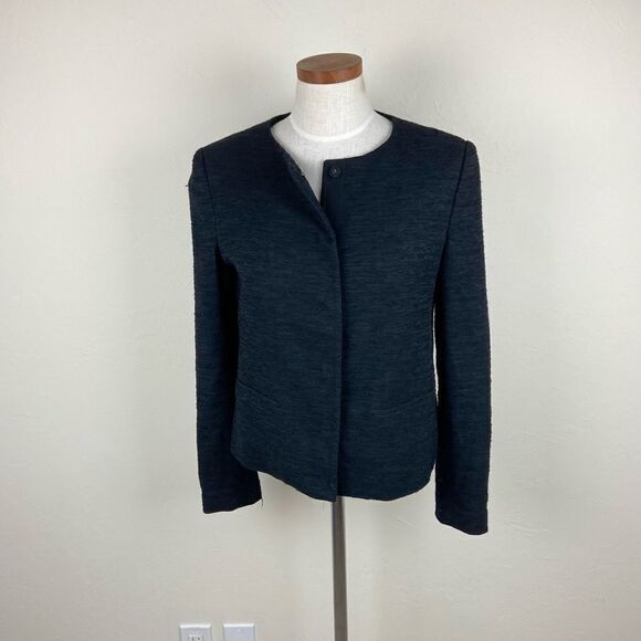 Vince Knit Button Blazer Jacket - Black - Picture 1 of 6